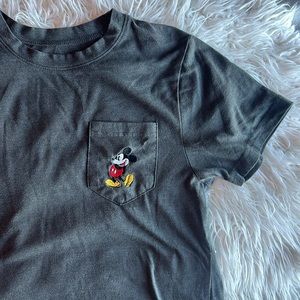 Disney Mickey Mouse Embroidered Pocket Tee - Small